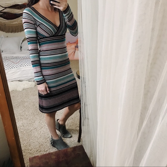 M Missoni Long Sleeve Knit Dress 